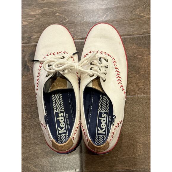 Keds Womens White Round Toe Lace Up Low Top Baseball Shoes Size 6 WF-52476M - Picture 8 of 10
